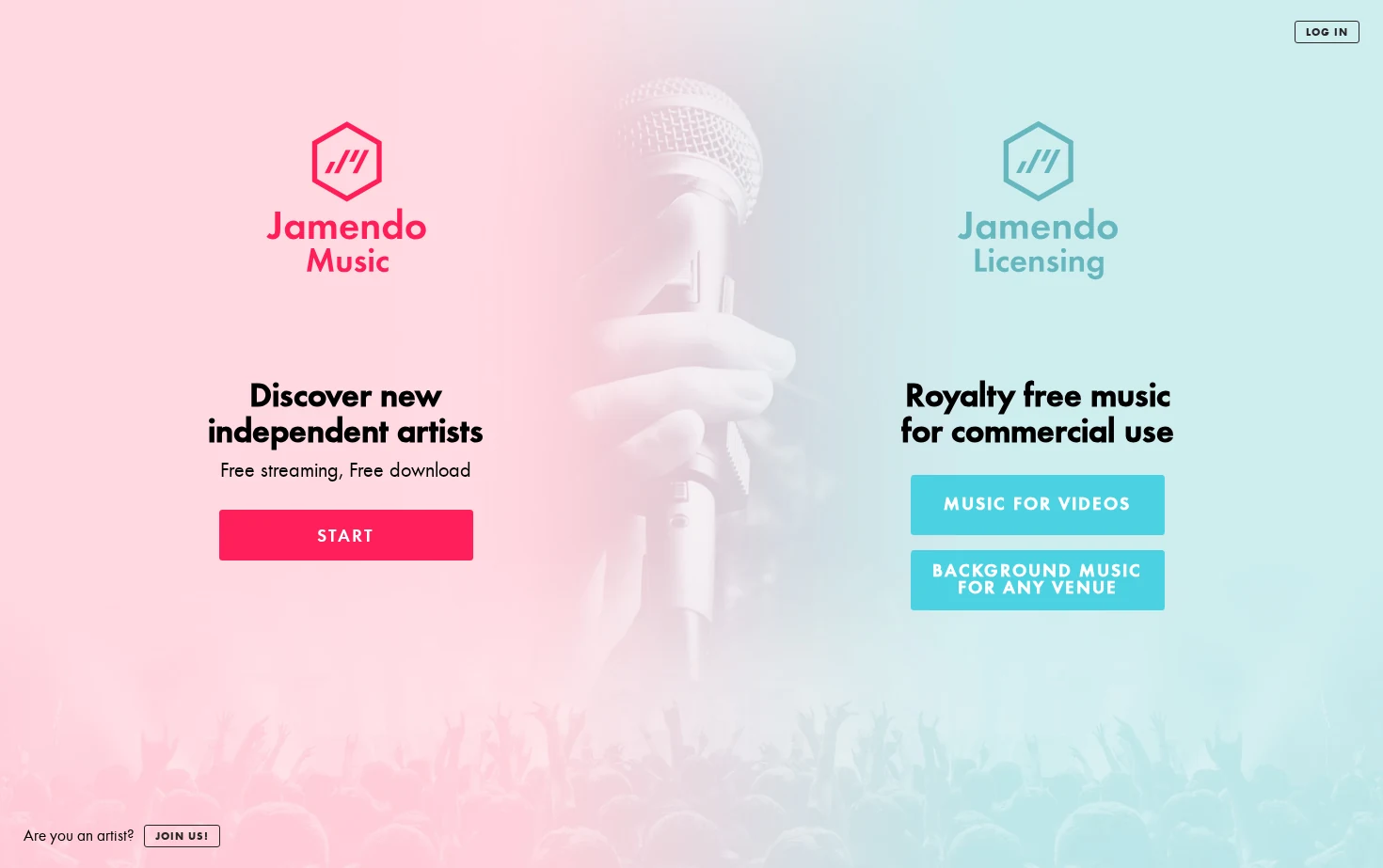 Jamendo Music 页面快照
